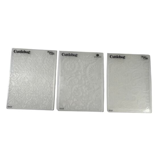 Cuttlebug Other - CUTTLEBUG Provo Craft 3 Embossing Folders Elegant Floral Damask Card Making